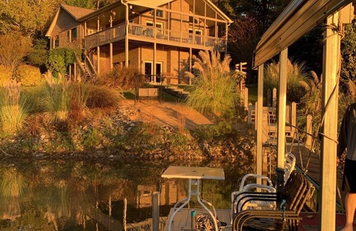 Seneca House | 4/3 Waterfront Home w/Covered Dock, 2 Decks, Pet Friendly. Long view on lake.