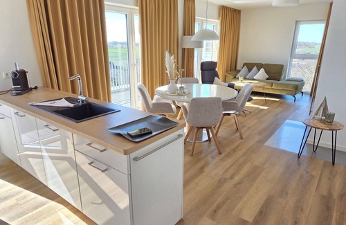 Schillig Apartment | 49.6.S Blinkfüer - Modern, high-quality vacation apartment, sauna, fireplace, large balcony