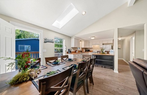 Rockaway Beach House | 4BR beach retreat with hot tub, fire pit, BBQ, and pet-friendly vibes—walk to sand & shops!
