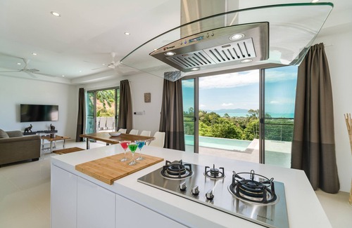 Plai Laem Villa | 7 bedroom villa with sea view and view of Samui elephant Haven elephant