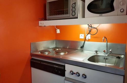 Arc-2000 Apartment | 80m from ski slopes, Ground floor, view mountain, balcony, tv, 28m², Les Arcs