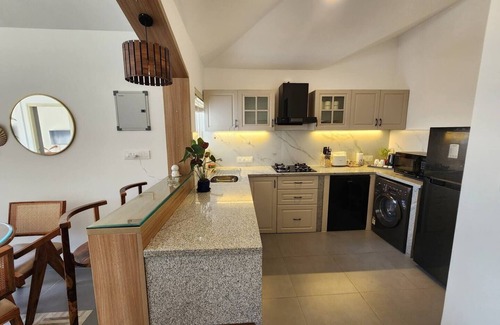 Pilerne Apartment | Aesthetic 2BHK near Candolim AC comfort & stunning views few minutes from beach