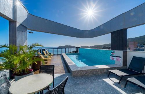Centro Apartment | AION suítes 305 - Compacto e luxuoso loft duplex - Rooftop com piscina e academia - À poucos passos da praia