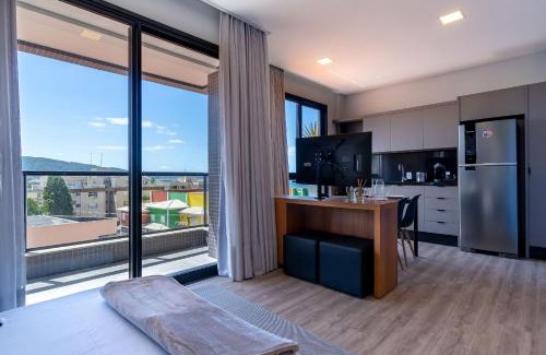 Centro Apartment | AION suítes 305 - Compacto e luxuoso loft duplex - Rooftop com piscina e academia - À poucos passos da praia