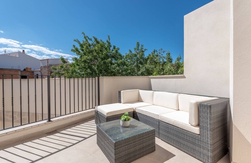 Santanyi House | Air-Conditioned Town House with Pool, Wi-Fi, Balcony and Rooftop Terrace