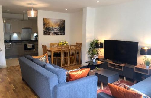 Brent Apartment | Aisiki Stays Apartments at Queensbury, Ground Floor, 2-Bedroom & 2-Bathroom, King or Twin Beds with Front Porch, with Free Wi-Fi & Parking Space