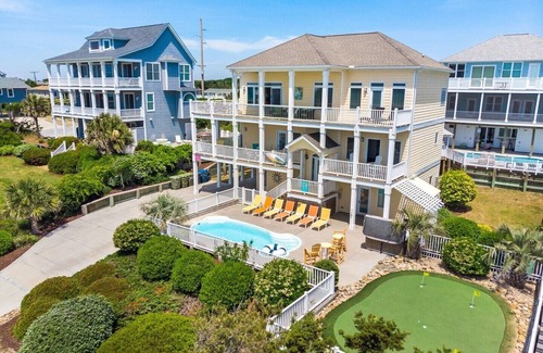 Emerald Isle House | Amenities GALORE! Private pool, hot tub, elevator and more