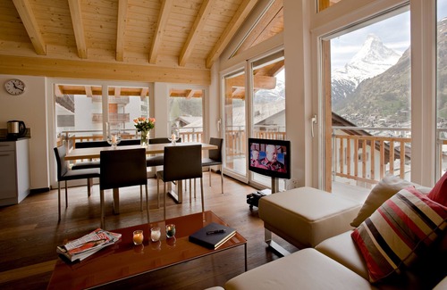 Zermatt Apartment | An elevated, duplex, 4 bedroom apartment with Matterhorn Views