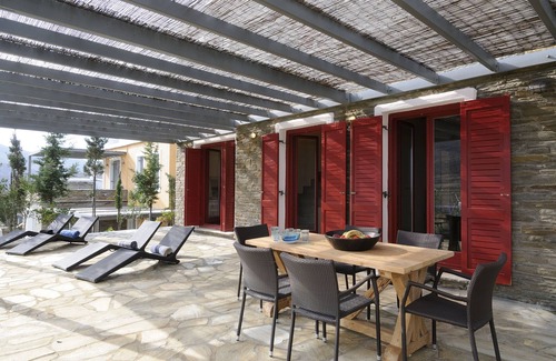 Andros House | Andros Junior Suite with Side Sea View