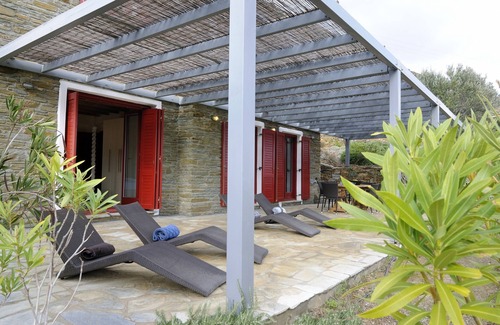 Andros House | Andros Junior Suite with Side Sea View