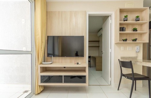 Goiania Apartment | Apartamento de 1 quarto - Edifício Metropolitan Barcelona - JARDIM GOIAS - Wi-fi - Garagem - MB1307B