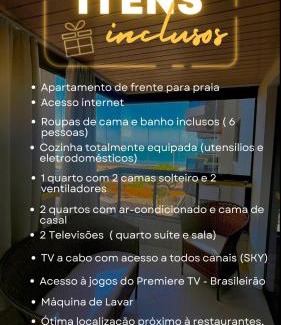Praia do Morro Apartment | Apartamento familiar com vista para o mar em Guarapari Praia do Morro, frente ao Marlim!