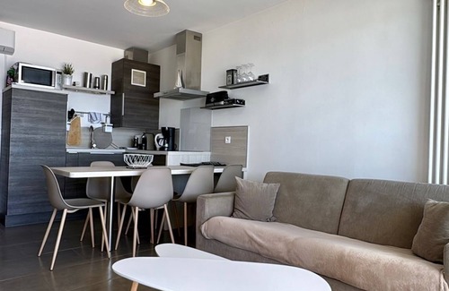 Palavas-les-Flots Apartment | Apartment F3 air-conditioned, beachfront terrace sea view 1st line