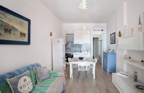 Santo Stefano al Mare Apartment | Apartment 'Agatina' with Sea View, Private Terrace and Air Conditioning