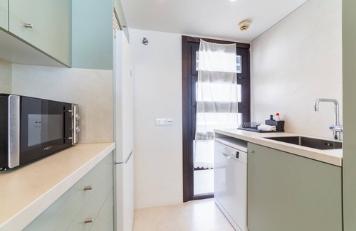 Mojacar Apartment | Apartment Macenas Palm House with Sea View, Shared Pool & Terrace