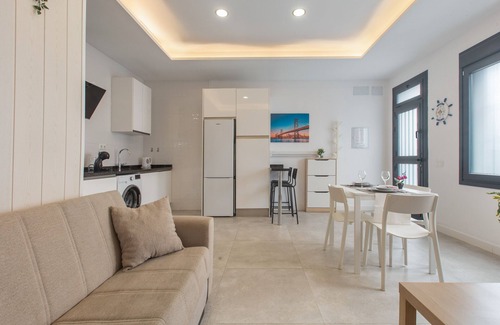 Jardin de la Abadia Apartment | Apartment 'Mendoza Loft Málaga' with Wi-Fi and Air Conditioning