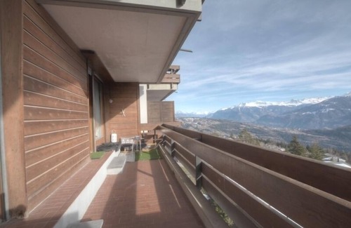 Anzere Apartment | Apartment with south balcony, 1 bedroom with 2 single beds, 1 bathroom/WC. Living room with eating p