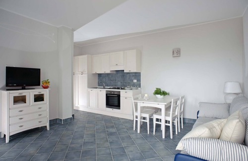 Villammare Apartment | Apartment with terrace. Shared pool. 150 metres from beach