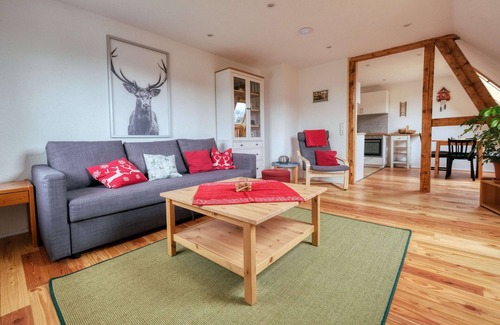 Forbach Apartment | Apartment 'Zum Alten Wärterhaus Obergeschoss' with Lake View, Shared Terrace and Wi-Fi