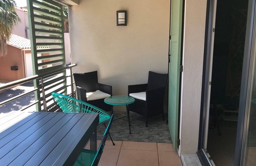 Collioure Apartment | appart. 6p, sea view, air-conditioning, private parking, swimming pool, close to beaches and shops