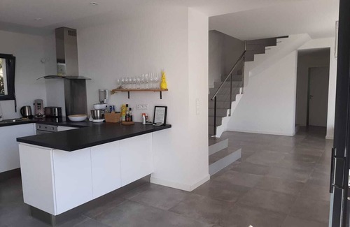 Farinole House | Architect-designed house, 50 meters from a white sandy beach, splendid sea view
