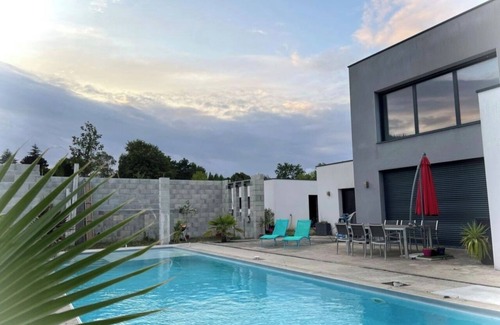 Saintes Villa | Architect-designed villa with heated pool near the Charente and beaches, sleeps 4