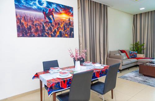 Juffair Apartment | Aspire Tower - 2 Bedroom Spiderman Theme Room