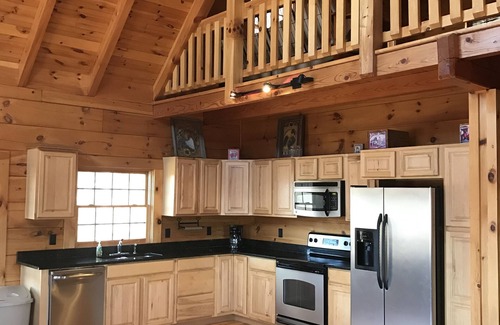 Rileyville Cabin | Autumn view log cabin, private wooded location with 30 mile views, close to Park