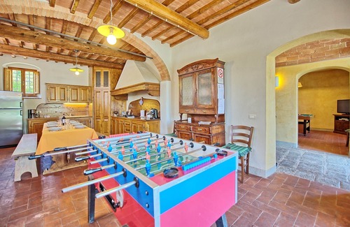Sant'Andrea in Percussina Villa | Beautiful private villa with hot tub, private pool, A/C, WIFI, TV, panoramic view, close to Florence