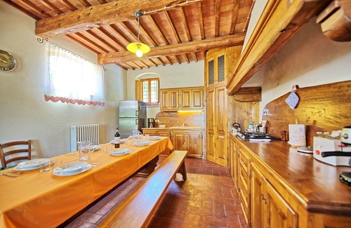 Sant'Andrea in Percussina Villa | Beautiful private villa with hot tub, private pool, A/C, WIFI, TV, panoramic view, close to Florence