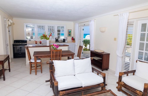 Silver Sands Apartment | Beachfront 2 bedroom apt. No. 1 on the white sand beach of Silver Sands