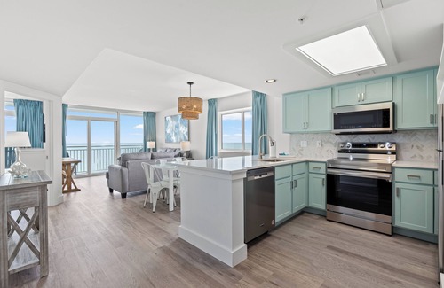 Myrtle Beach Condo | BEACHFRONT - 2024 Remodel - Lazy River - Tiki Bar - 100+ 5 Stars - Oceanfront!