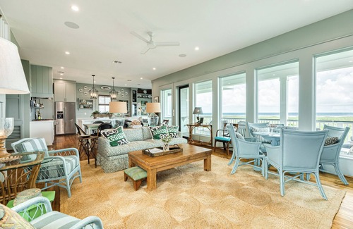Red Fish Cove House | Beachfront Views w/Elevator, Multiple Decks + Community Pool & MORE!