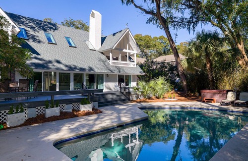 Palmetto Dunes House | Beautiful 3rd Row Mooring Buoy House w/Direct Beach Path Access. Quiet location