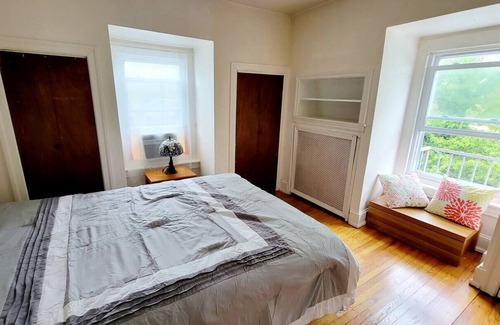 Elkins Park Apartment | Beautiful and unique apartment in a castle-shaped building with plenty of natural light and charm