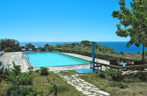 San Lorenzo al Mare House | Beautiful apartment in villa for 4 people with pool, A/C, patio, pets allowed and panoramic view