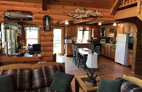 Oscoda House | Beautiful Beachfront Custom Log Cabin on Lake Huron