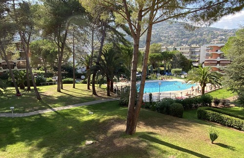 Mandelieu-La-Napoule Apartment | Beautiful 2-room apartment pool view park near sea Cannes