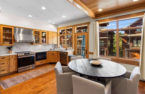 Big Sky Meadow Village House | Beautiful Mountian-View Townhome with Pool and Private Hot Tub