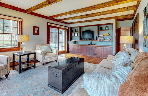 Quechee House | Beautifully updated home with spectacular valley views, washer/dryer, fireplaces
