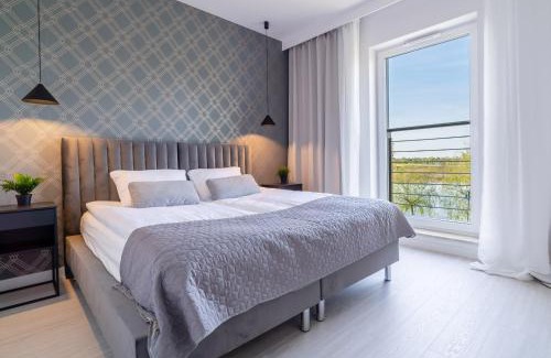 Ilawa Apartment | Bella Vista - 3pok, 5 łóżek, centrum, parking, winda, widok na rzekę, Netflix