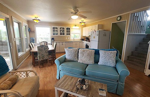 Ocracoke House | Birds Eye View: Pet friendly home with marsh views.