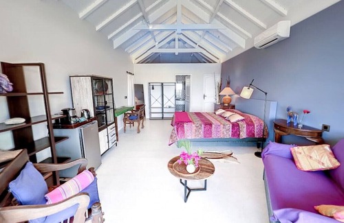 Grand Case House | Blue Room in Villa Diamant, pool, sea view