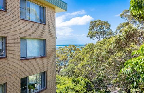 Shoal Bay Apartment | Blue Waters 4, 59 Ronald Ave - water glimpses from the balcony and living area