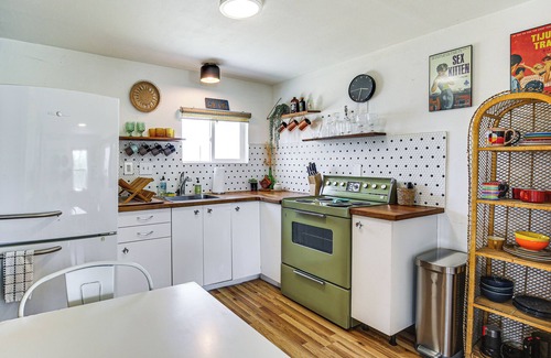 Twentynine Palms Cottage | Boho Bungalow w/Hot Tub: 16 Mi to Joshua Tree NP