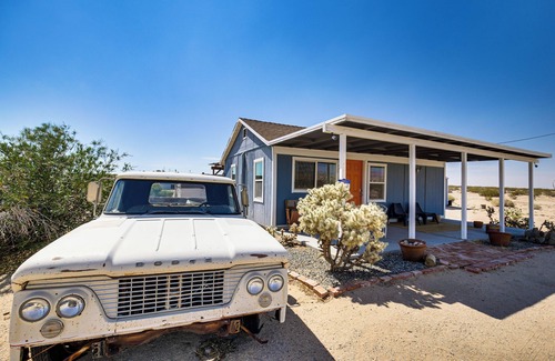 Twentynine Palms Cottage | Boho Bungalow w/Hot Tub: 16 Mi to Joshua Tree NP