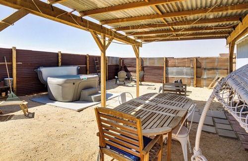 Twentynine Palms Cottage | Boho Bungalow w/Hot Tub: 16 Mi to Joshua Tree NP