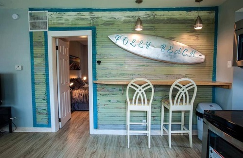 Folly Beach Condo | Boogie Down! Classic Folly Vibe, Lower level unit.