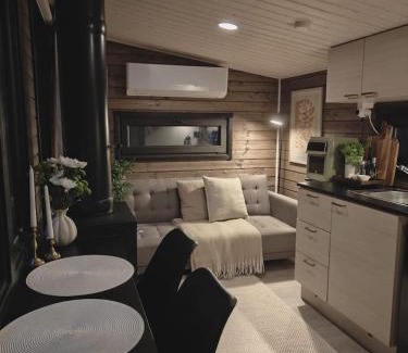 Muonio House | Borealis Village 10 with a Nature View, Fireplace, Sauna, Kitchen