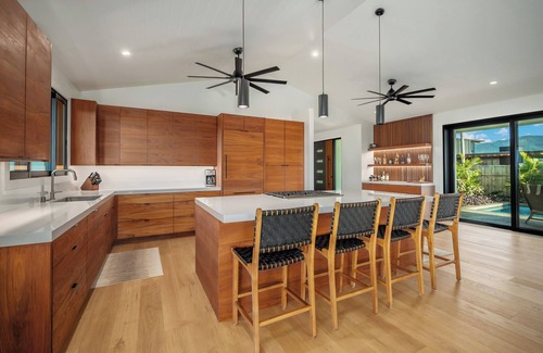 Princeville House | Brand new home perched above Hanalei and only a short walk to the bay